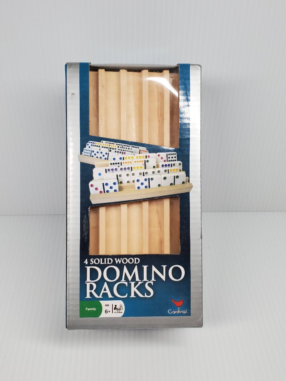 Cardinal 4 Solid Wood Domino Racks Train Holder Racks Dominoes